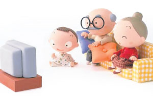 用电视带小孩，轻松简易，然而长期如此，却可能有负面影响，不可不察。（中国报）