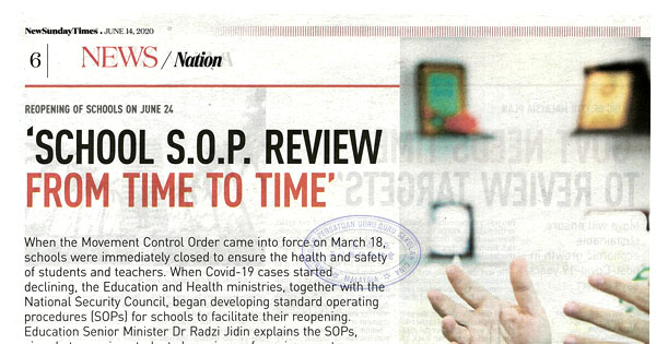 ‘SCHOOL SOP REVIEW FROM TIME TO TIME’
