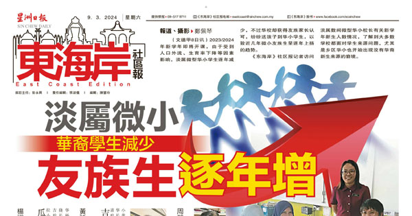 淡属微小 华裔学生减少友族生逐年增